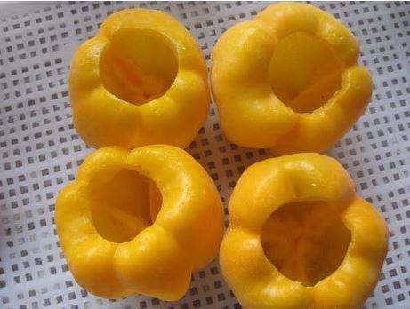 พริกหวานเหลืองแช่แข็ง IQF ออร์แกนิก หั่นเป็นเส้น ลูกเต๋า และลูกบาศก์ แช่แข็ง ดีต่อสุขภาพ เป็นธรรมชาติ จีน