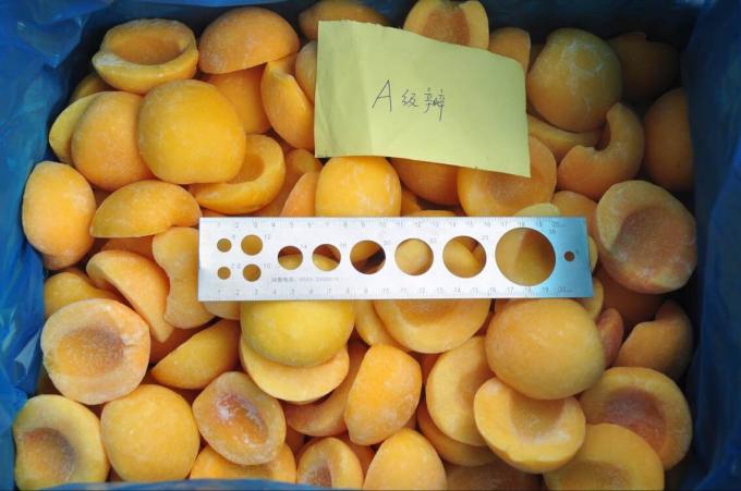 Sinocharm สินค้า BRC-A 4 ดาว ลูกพีช IQF หั่นครึ่ง 1/2 ราคาขายส่ง ลูกพีชเหลืองแช่แข็งจำนวนมาก 10 กก. สำหรับน้ำผลไม้ 1